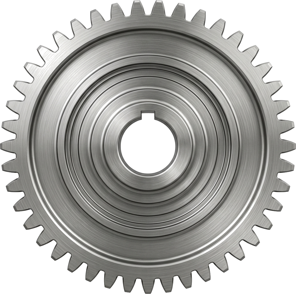 Spinning 3D Steel Gear